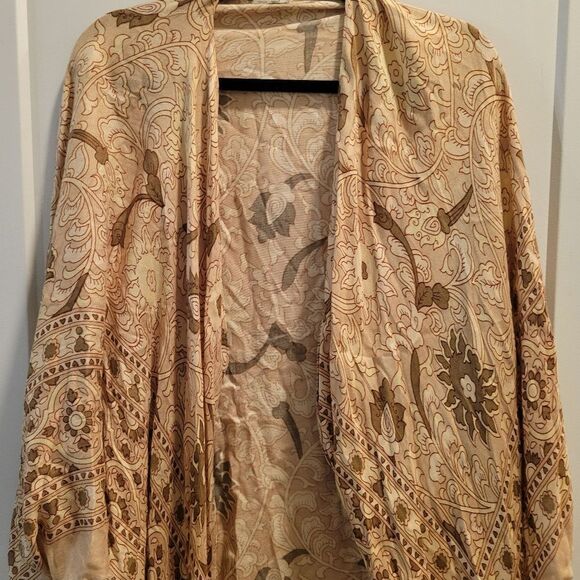 Free People Magic Dance Kimono Latte Combo One Size - Picture 5 of 10